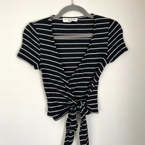 UO | Project Social T Striped Wrap Top